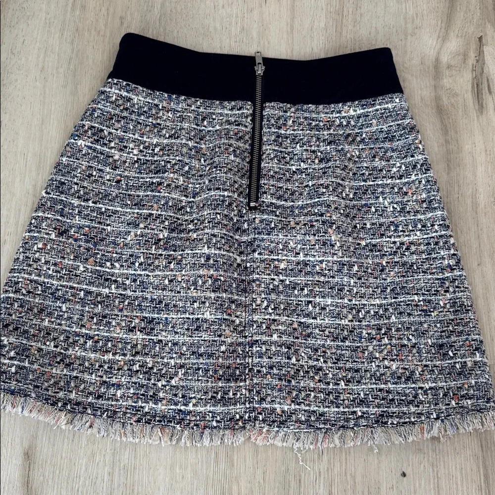 NWT J. Crew multicolored tweed mini suit skirt